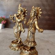 Buy Brass Radha Krishna Statue 6″ For Pooja