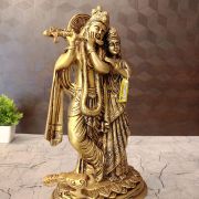 Brass Radha Krishna Statue For Wedding Gift & Home Decor 11.5″