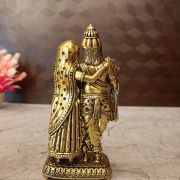 Brass Fine Art Radha Krishna Statue For Wedding Gifts 6″