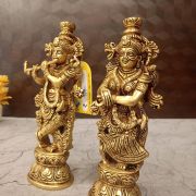 Brass RadhaKrishna Pair Idol – 9”