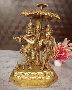 Buy Brass Radha Krishna Under The Tree 13″