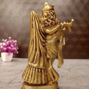 Brass Designer Antique Finish Radha Krishna Pair Idol- 8″