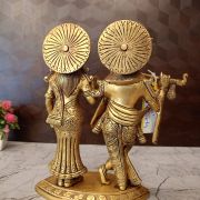 Buy Brass Radha Krishna Statue 10″ For Wedding Gift