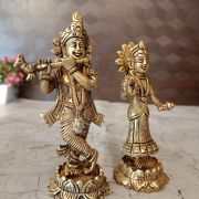 Buy Brass Radha Krishna Statue 6″ For Pooja