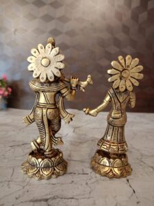 Buy Brass Radha Krishna Statue 6″ For Pooja