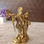 Brass Radha Krishna Statue For Wedding Gifts 5″