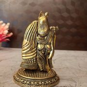 Brass Round Base Fine Art Radha krishna Statue For Wedding Gifts 6″