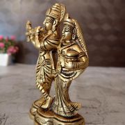 Buy Brass Radha Krishna Statue 4.5″ For Pooja