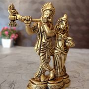 Buy Brass Radha Krishna Statue 4.5″ For Pooja
