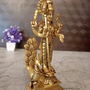 Brass Murugan Idol with peacock- 8″ Superfine Brass Handicraft & Antique Statue
