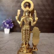 Brass Murugan Idol with peacock- 8″ Superfine Brass Handicraft & Antique Statue