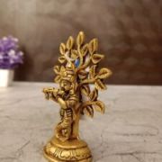 Brass RadhaKrishna Under Tree 3.5″