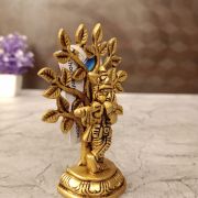 Brass RadhaKrishna Under Tree 3.5″