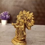 Buy Brass Radha Krishna with Tree Statue 3.5″