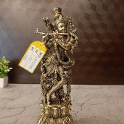 Brass Fine art Krishna idol 11.5″