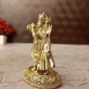 Brass Fine art Radha Krishna Idol 4″
