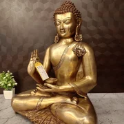 Brass Buddha Idol 19.5″