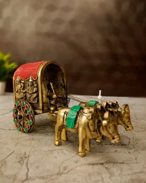 Brass Stone Bullockcart 3.5”