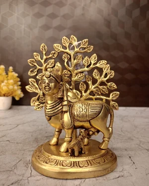 Brass Tree Kamadhenu Idol 7.5”
