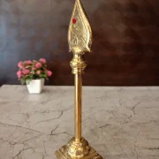 Brass Vel With Red Stone 8.5″