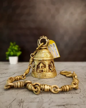 Brass Ganesha Hanging Bell 29”