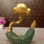Brass Modern Ganesh Idol Stone finish 8″