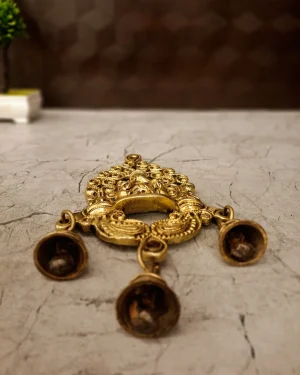 Brass Wall Mount Ganesha with bells 8.5”