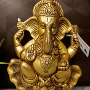 Brass Ganesha Wall Mount 9.5″