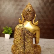 Brass Buddha Idol 8″