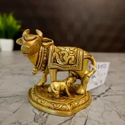 Brass Cow and Calf Idol 1.5″