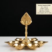 Brass Vel with Six Diyas 5 Inch