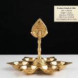 Brass Vel with Six Diyas 5 Inch