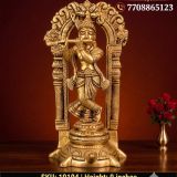 Brass Krishna Tortoise Idol 9 Inch