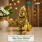 Brass Laddhu Gopal Idol 3 Inch