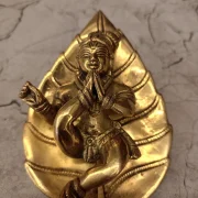 Traditional Brass Leaf Krishna Idol 6 Inch – Premium Lord Krishna Brass Murti for Home Décor & Pooja