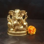 Premium Brass Modern Ganesha Idol 3 Inch for Home Décor, Pooja Room & Spiritual Gifting