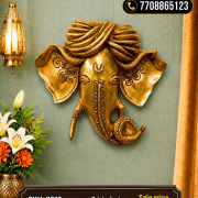Brass Pagadi Ganesha Wall Mount 9 Inch