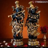 Brass Radha Krishna Idol 29 Inch.