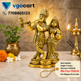 Brass Radha Krishna Idol 5 Inch