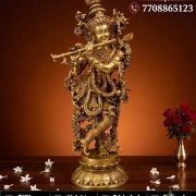 Brass Super Fine Krishna Idol 26 Inch