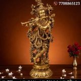 Brass Super Fine Krishna Idol 26 Inch