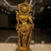 Brass Super Fine Krishna Idol 26 Inch – Handmade Premium Brass Lord Krishna Statue for Home Temple, Pooja Room, Living Room & Luxury Home Décor