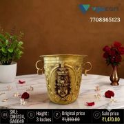Brass Perumal with Lakshmi Padi 3 Inch