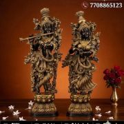 Brass Radha Krishna Statue 29 Inch