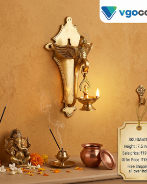 Brass Parrot Bracket Wall Mount – 7.5”