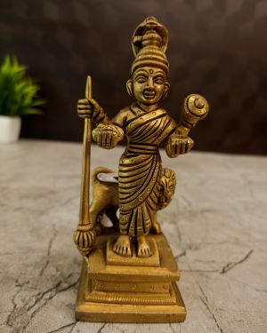 Brass Kolhapur Lakshimi Devi 5”