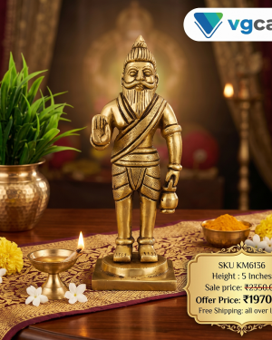 Brass Agathiyar Idol 5”
