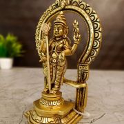 Brass Murugan Idol With Thiruvachi – 7”