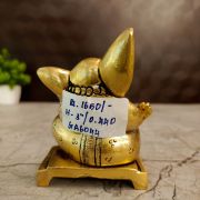 Brass Ganesha On Chowki – 3”