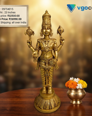 Brass Perumal Idol 23”